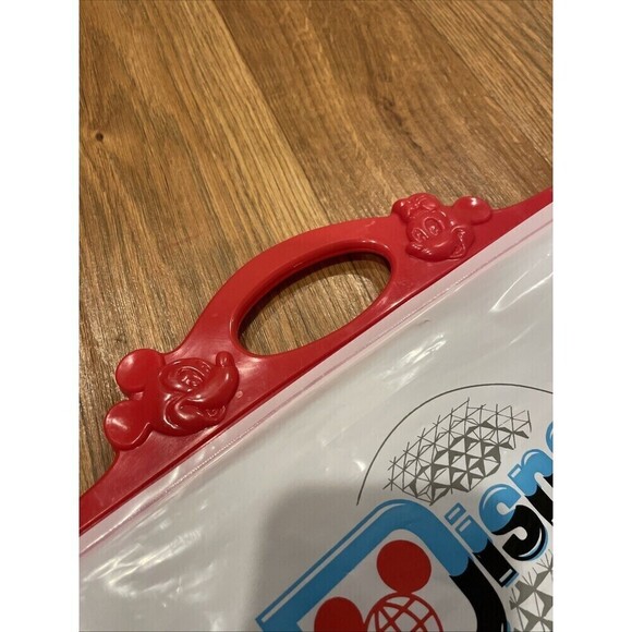 Vintage 80's 1982 Walt Disney World Epcot Mickey Mouse Reusable Bag Snap Handle - Picture 4 of 8